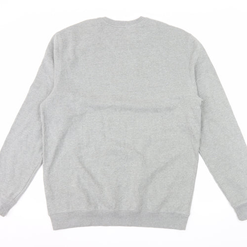 IZOD Mens Grey Crew Neck Pullover Sweatshirt Size L Regular Fit