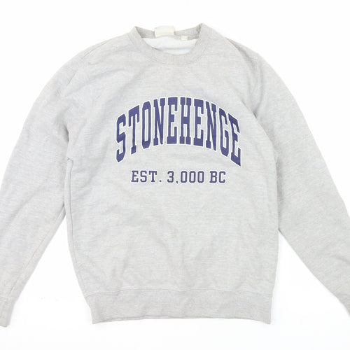 English Heritage Men's Grey XS Stonehenge Pullover Sweatshirt