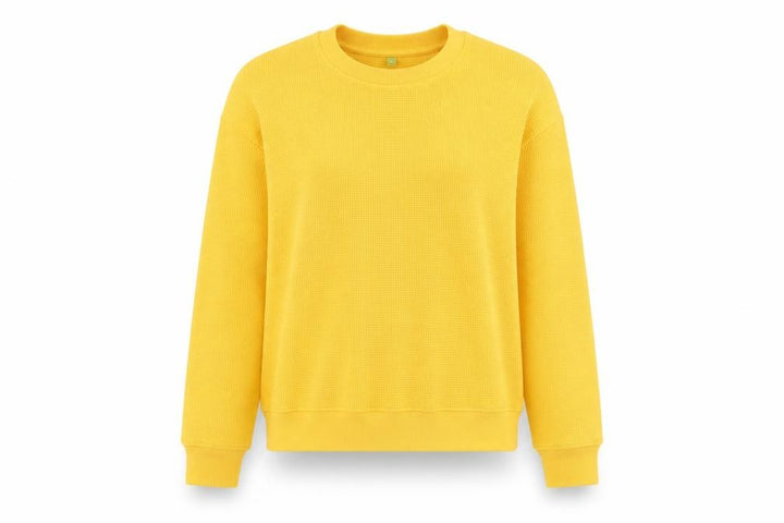 Teemill Womens Yellow Organic Cotton Crew Neck Pullover Sweatshirt Size 8