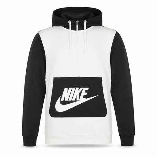 Nike Men's Black White Pullover Hoodie Small Fleece Sportswear