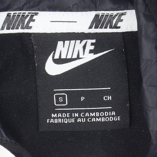 Nike Men's Black White Pullover Hoodie Small Fleece Sportswear