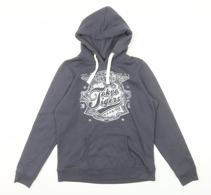 New Look Vintage Edition Women Grey Tokyo Tigers Pullover Hoodie Size 14