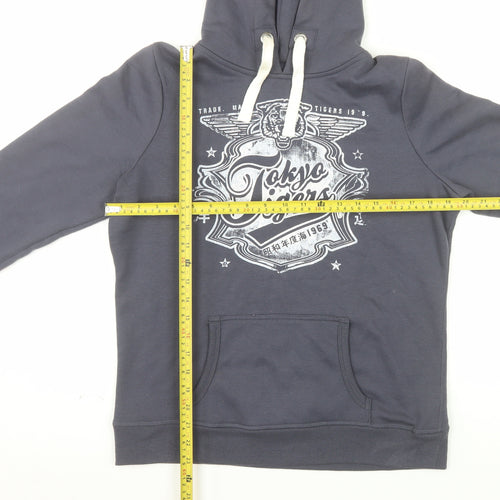 New Look Vintage Edition Women Grey Tokyo Tigers Pullover Hoodie Size 14