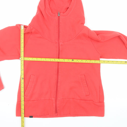 Bench Womens Red Full Zip Hoodie XL Cotton Blend Casual Wear