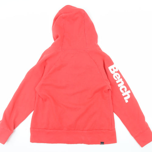 Bench Womens Red Full Zip Hoodie XL Cotton Blend Casual Wear
