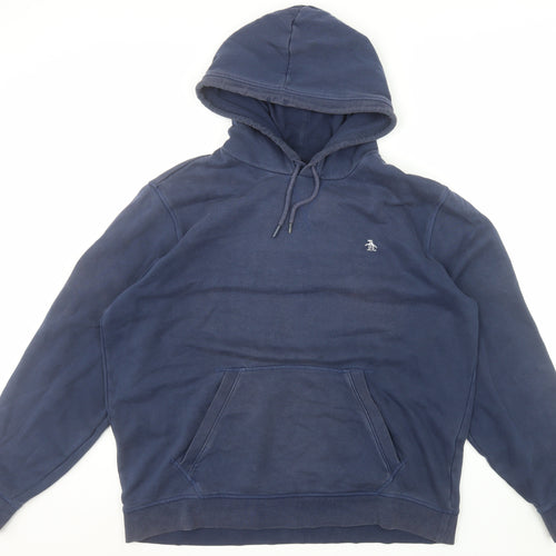 Original Penguin Men's Blue XL Pullover Hoodie Logo Cotton Blend