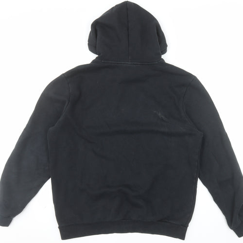 Puma Men’s Black Pullover Hoodie Fleece Logo Regular Fit Size M