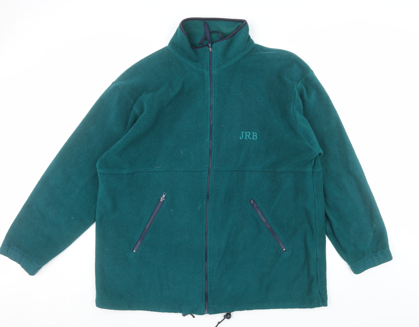 JRB Mens Green Fleece Full Zip Golf Jacket XL Regular Fit