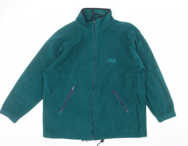 JRB Mens Green Fleece Full Zip Golf Jacket XL Regular Fit