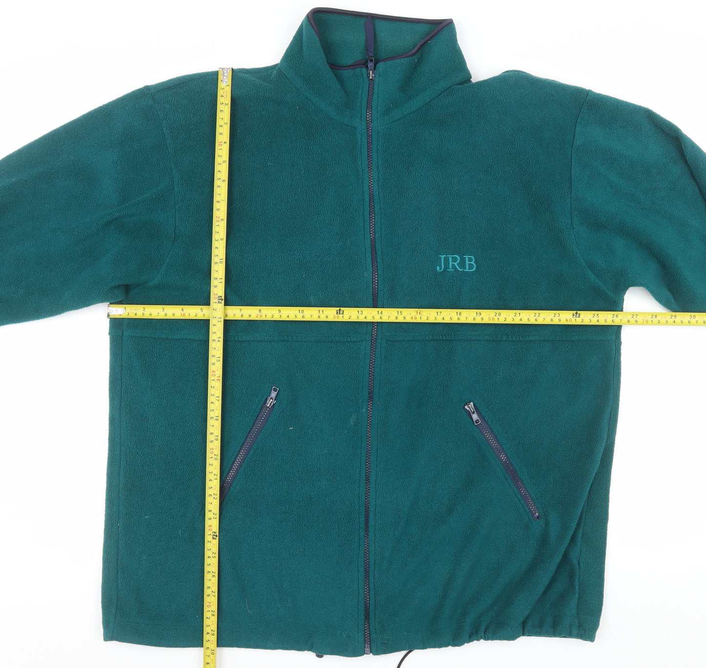 JRB Mens Green Fleece Full Zip Golf Jacket XL Regular Fit