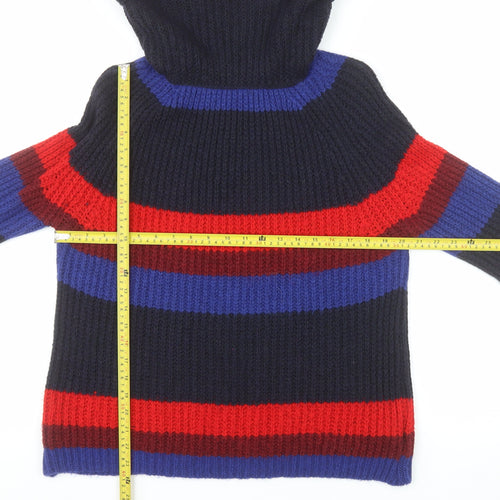 Isabella D. Women's Multicoloured Cowl Neck Chunky Knit Jumper M