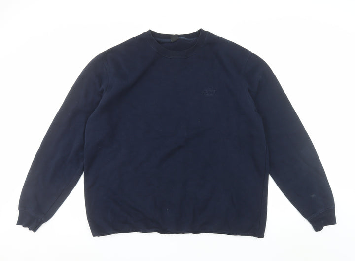 Cotton Traders Men's Blue XL Pullover Sweatshirt Crew Neck