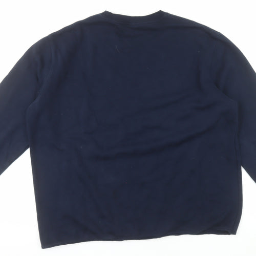 Cotton Traders Men's Blue XL Pullover Sweatshirt Crew Neck