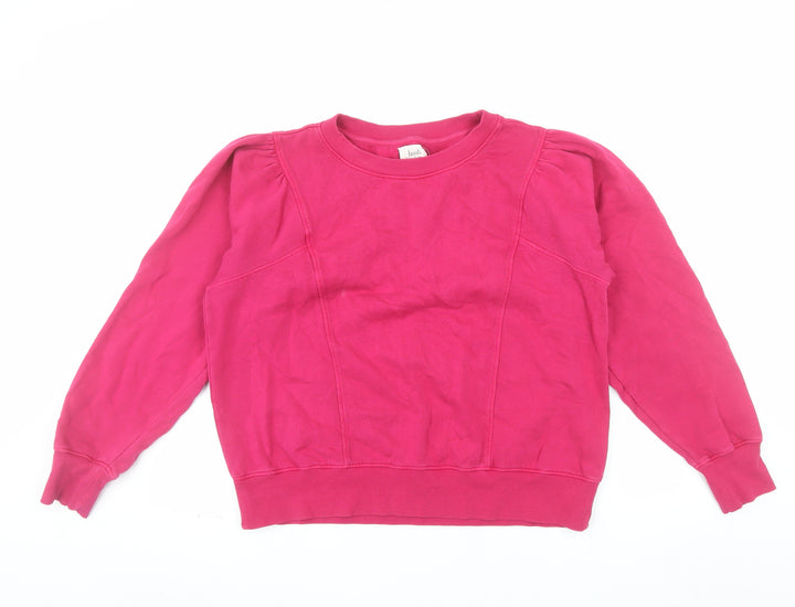 Hush Womens Pink Crew Neck Long Sleeve Pullover Sweatshirt M