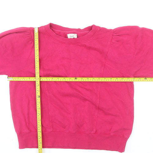Hush Womens Pink Crew Neck Long Sleeve Pullover Sweatshirt M
