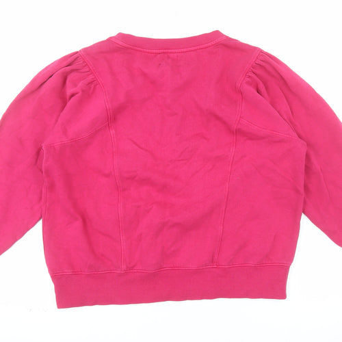 Hush Womens Pink Crew Neck Long Sleeve Pullover Sweatshirt M