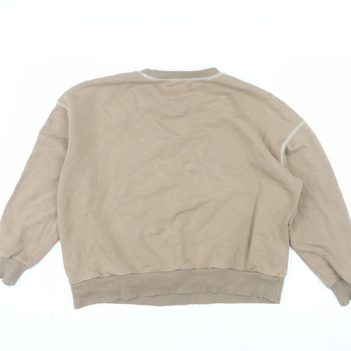 Pull&Bear Teen Beige New York 1991 Crew Neck Sweatshirt XS