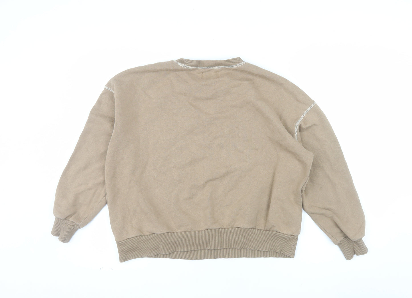 Pull&Bear Teen Beige New York 1991 Crew Neck Sweatshirt XS