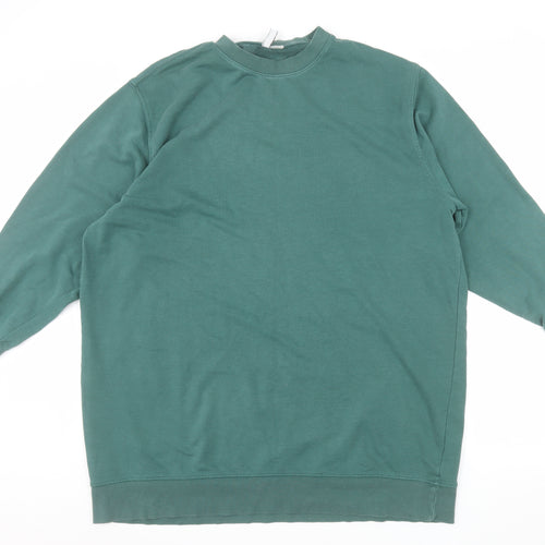 H&M Men's Green XL Pullover Crew Neck Sweatshirt