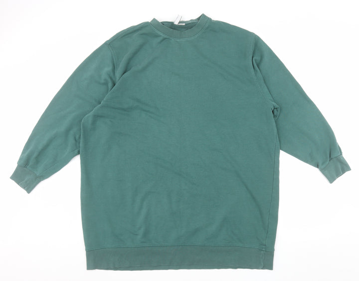 H&M Men's Green XL Pullover Crew Neck Sweatshirt