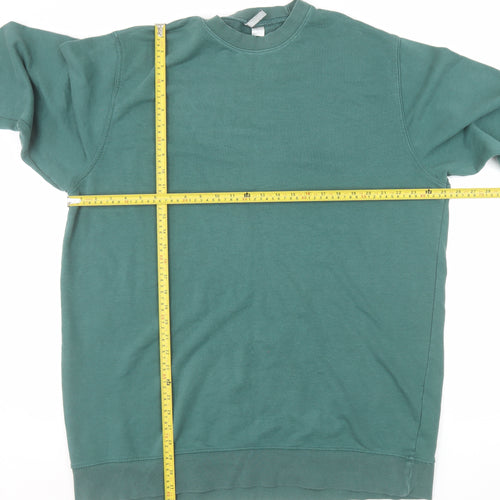H&M Men's Green XL Pullover Crew Neck Sweatshirt