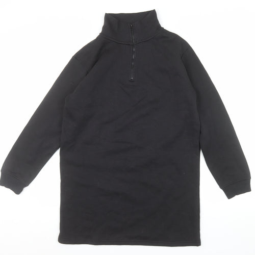 Threadbare Womens Black Size 10 1/2 Zip Pullover Sweatshirt