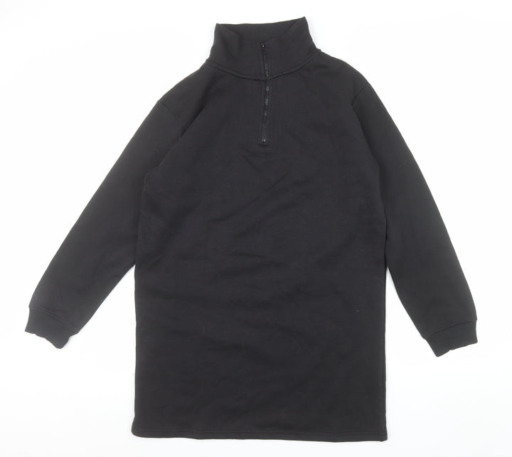 Threadbare Womens Black Size 10 1/2 Zip Pullover Sweatshirt