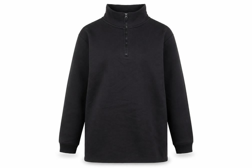 Threadbare Womens Black Size 10 1/2 Zip Pullover Sweatshirt