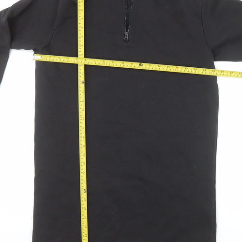 Threadbare Womens Black Size 10 1/2 Zip Pullover Sweatshirt