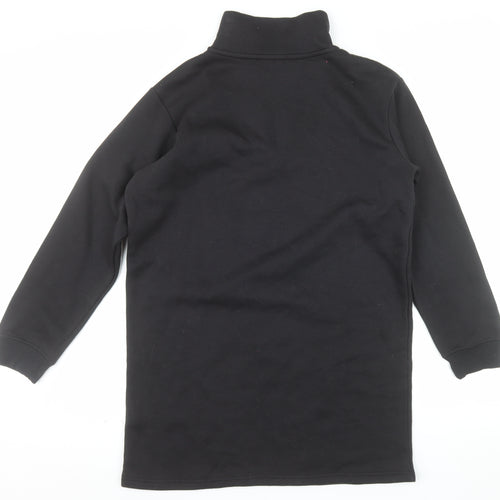 Threadbare Womens Black Size 10 1/2 Zip Pullover Sweatshirt