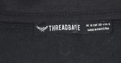 Threadbare Womens Black Size 10 1/2 Zip Pullover Sweatshirt