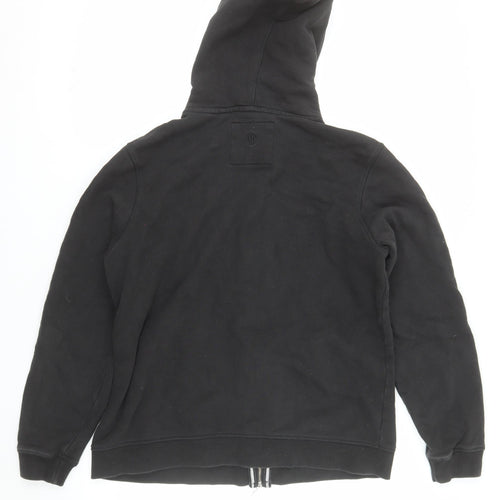 FatFace Mens Black Full Zip Cotton Hoodie L Regular Fit