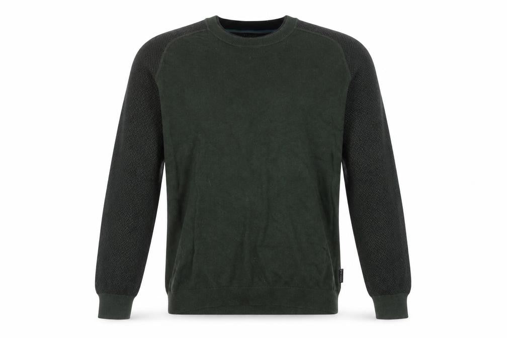 Ted Baker Men's Green Cotton Crew Neck Pullover Jumper Size L
