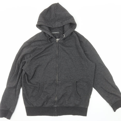 French Connection Men's Grey Full Zip Hoodie Size L