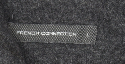French Connection Men's Grey Full Zip Hoodie Size L