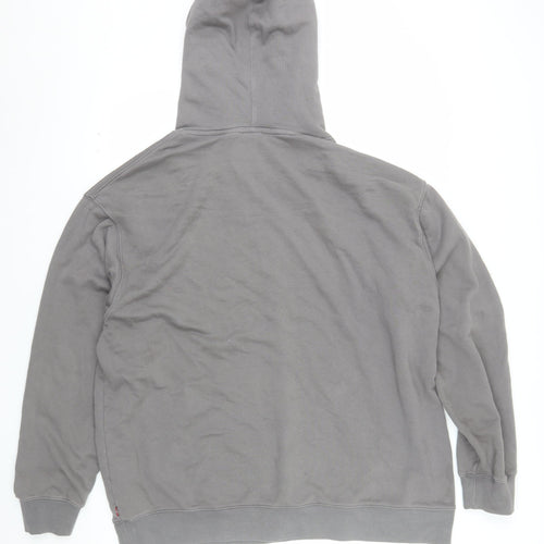Levi's Men's Grey XL Relaxed Fit Pullover Hoodie with Logo