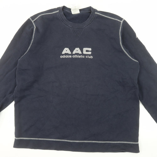 Adidas Men's Blue XL Pullover Sweatshirt Crew Neck AAC Athletic Style