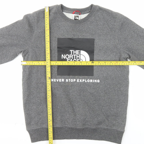 The North Face Boys Grey Pullover Fleece Sweatshirt L Graphic Logo