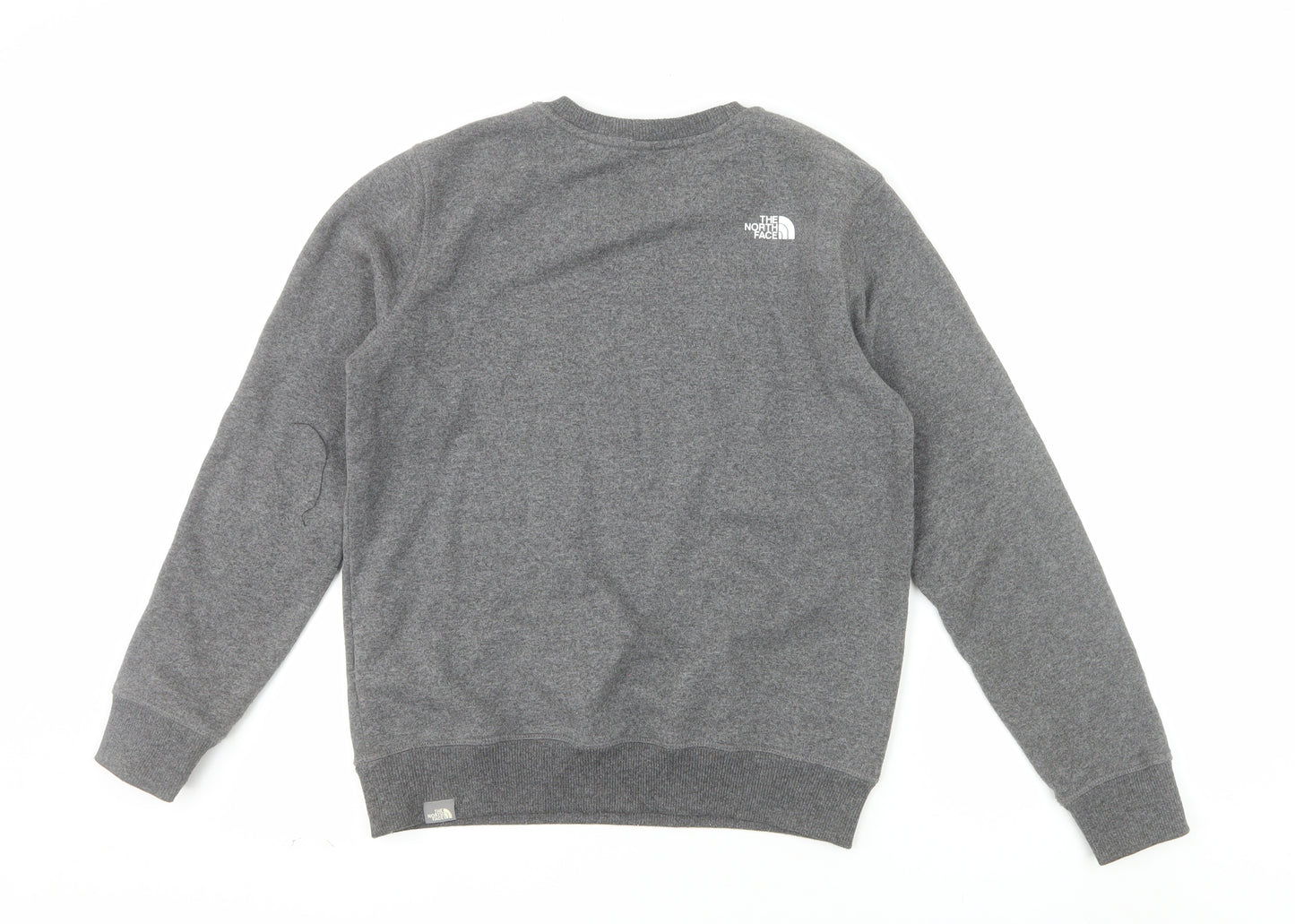 The North Face Boys Grey Pullover Fleece Sweatshirt L Graphic Logo