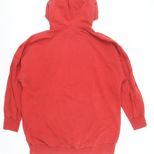 & Other Stories Women's Red Pullover Hoodie Size 14 Cotton Casual