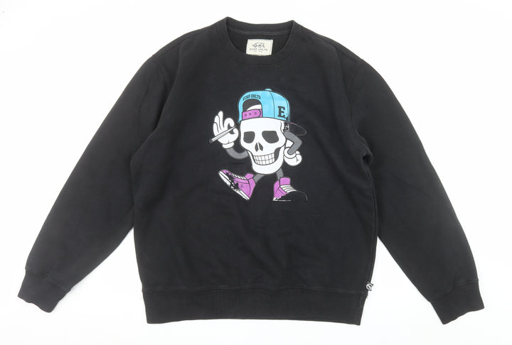 Ecko Unltd. Men's Black Graphic Skull Pullover Sweatshirt L