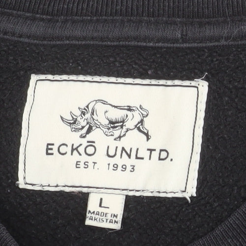 Ecko Unltd. Men's Black Graphic Skull Pullover Sweatshirt L