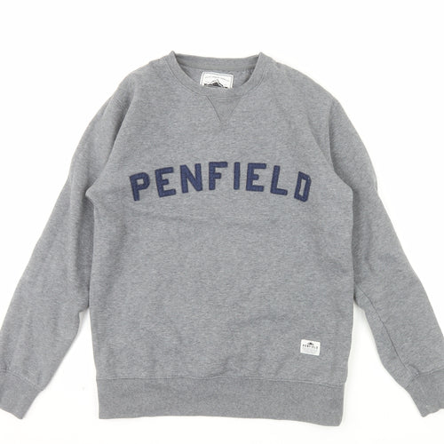 Penfield Mens Grey Small Crew Neck Pullover Sweatshirt