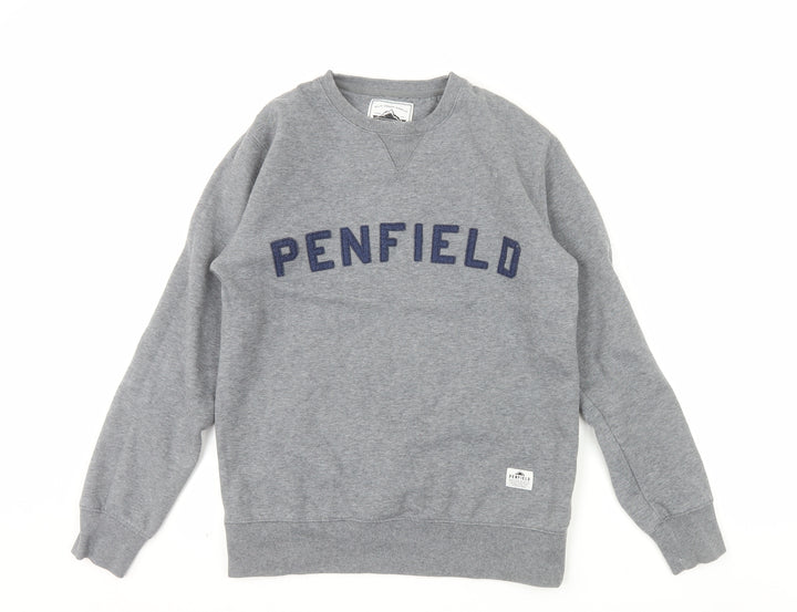 Penfield Mens Grey Small Crew Neck Pullover Sweatshirt