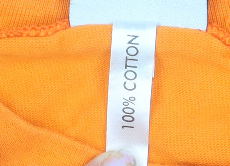 TOFFS Men's Orange 2XL Retro Football Long Sleeve Pullover Sweatshirt