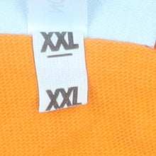 TOFFS Men's Orange 2XL Retro Football Long Sleeve Pullover Sweatshirt