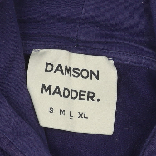 Damson Madder Men's Purple Graphic Pullover Hoodie Size L