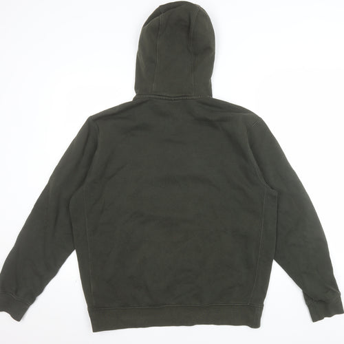 Nike Men's Green Full Zip Hoodie Size M Regular Fit Logo Fleece
