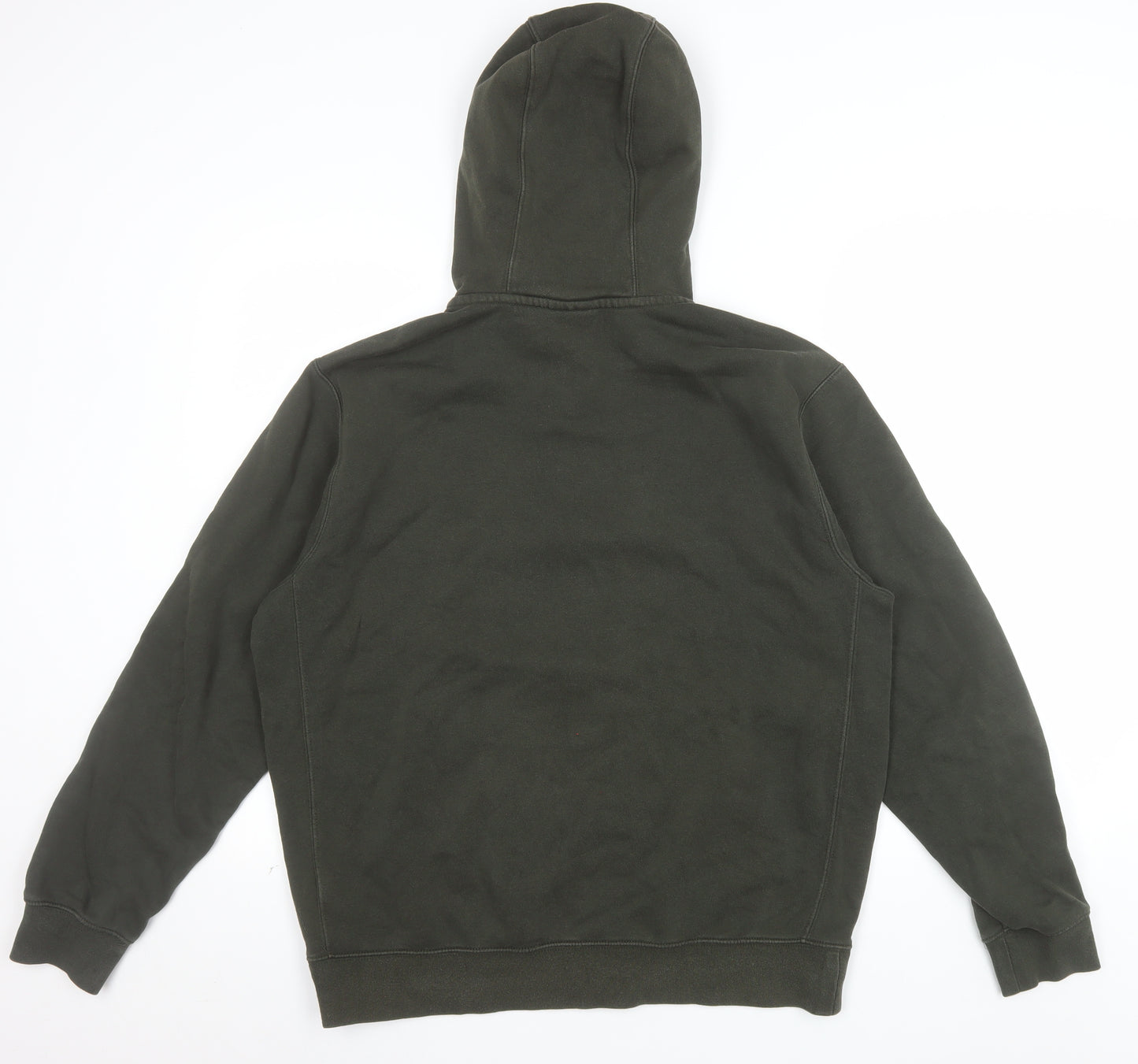 Nike Men's Green Full Zip Hoodie Size M Regular Fit Logo Fleece
