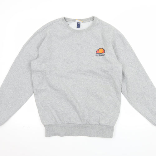 Ellesse Men's Grey Small Pullover Crew Neck Sweatshirt